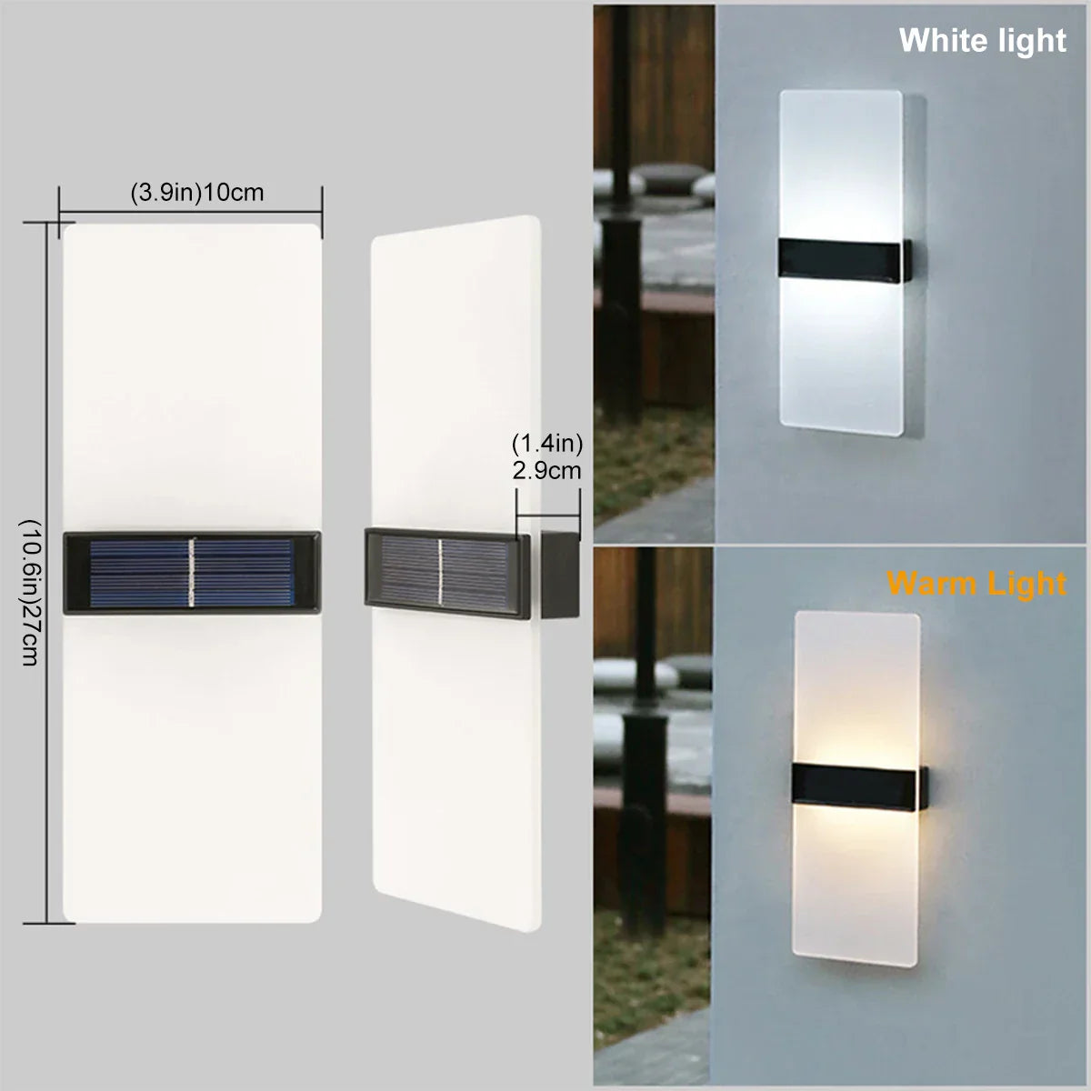 AuroraSolar - Solarbetriebene LED Außenwandleuchte