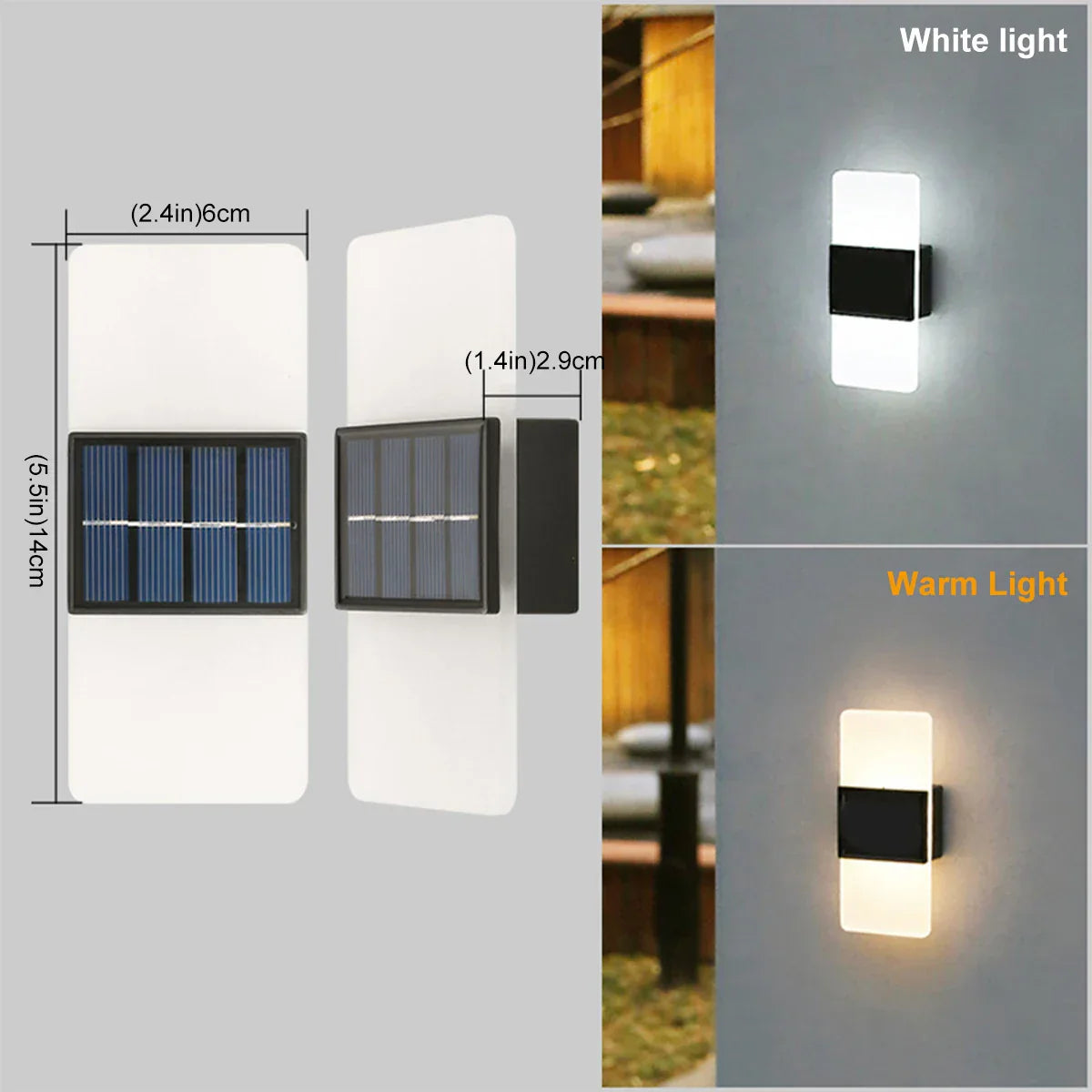 AuroraSolar - Solarbetriebene LED Außenwandleuchte