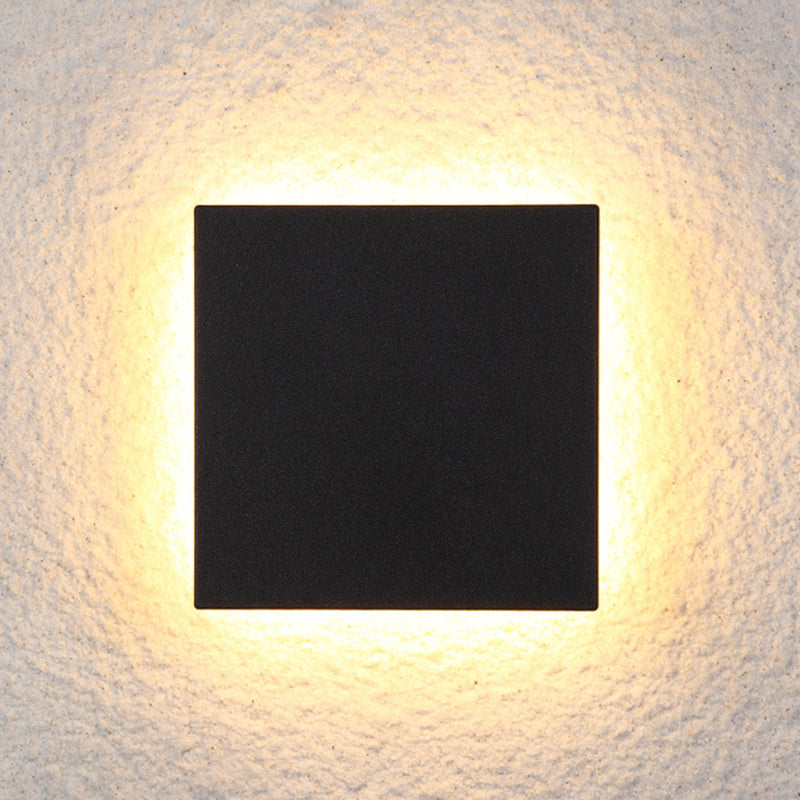 Orr Moderne Minimalismus LED Wandleuchten Schwarz Metall Garten Flur