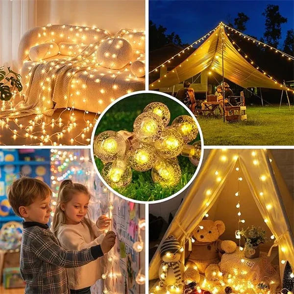 Twirly – Waterproof Outdoor String Lights with Solar Power