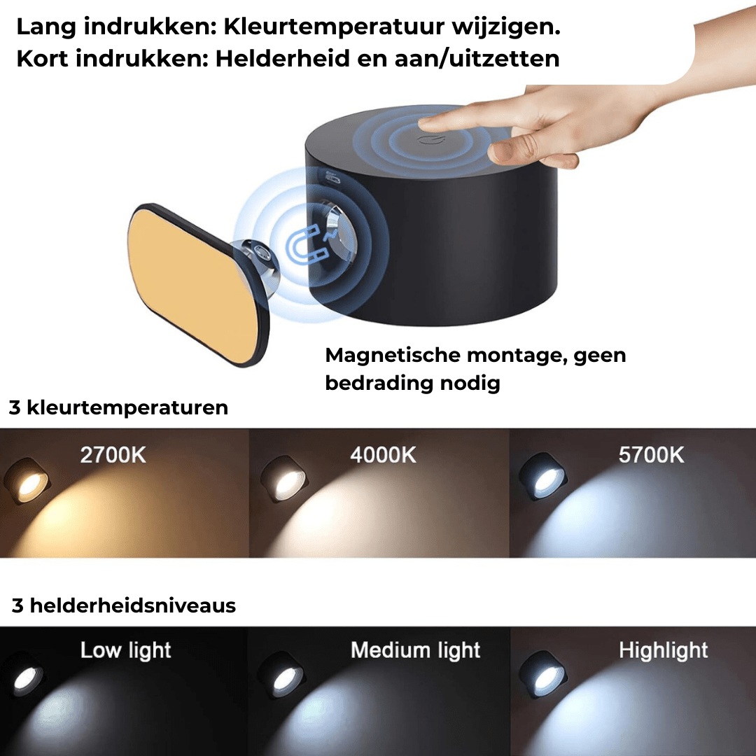 FlexiLamp - Drahtloses aufladbares 360° Wandlicht