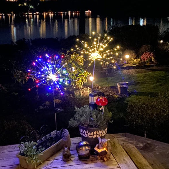 Soleil – Solar lights in fireworks design for magical garden evenings