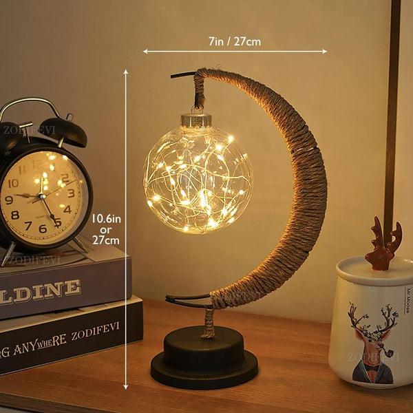 Lunara - Warme Glas-Mondlampe