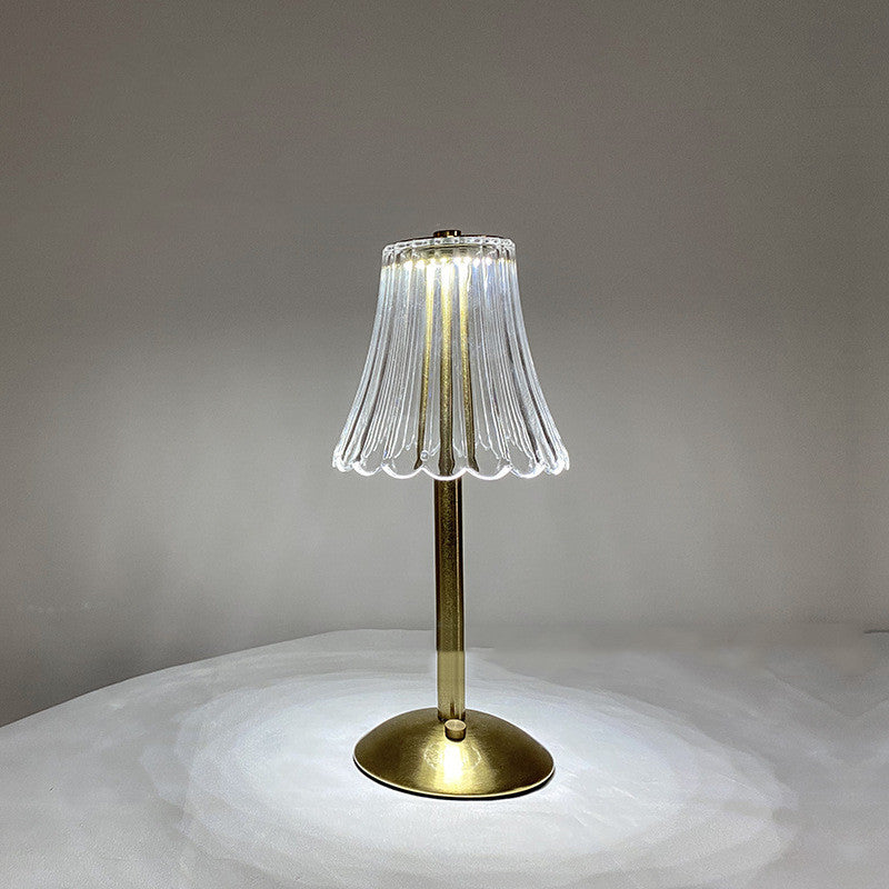 GlamLicht – Designer Acryl Tischlampe in Rockform mit LED für stilvolle Wohnräume