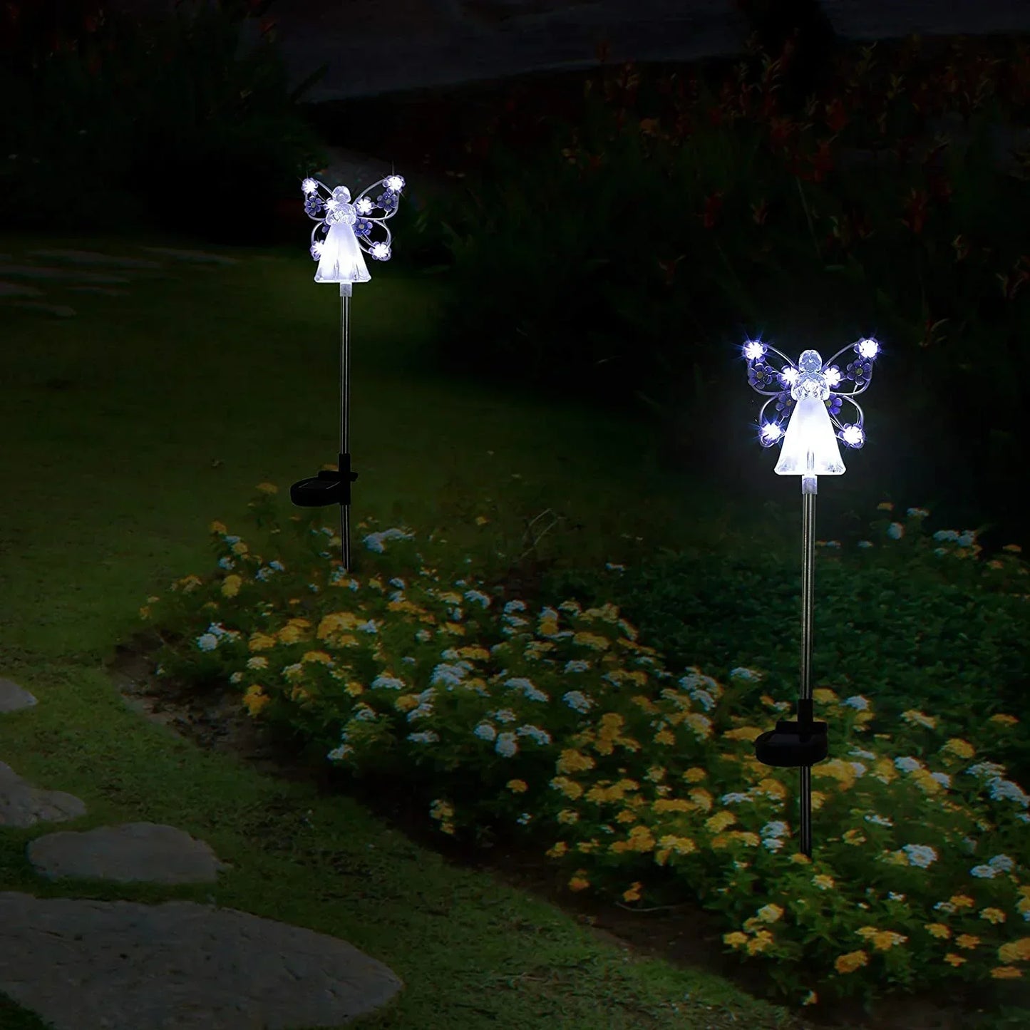 Magi – Solar Spheres for Garden Lighting with Angel Wings