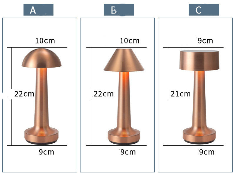 VintageLume® – Vintage Metall-Tischlampe mit LED-Beleuchtung