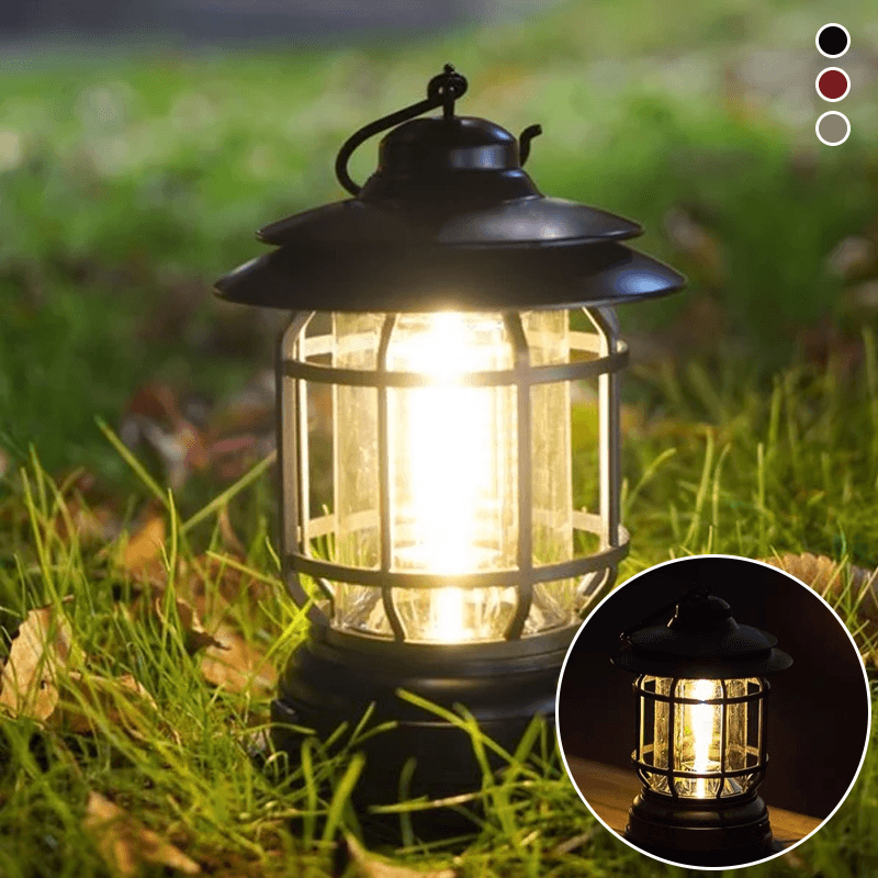 Vintage Vibes - Tragbare Retro Campinglampe für Abenteuerliche Abende