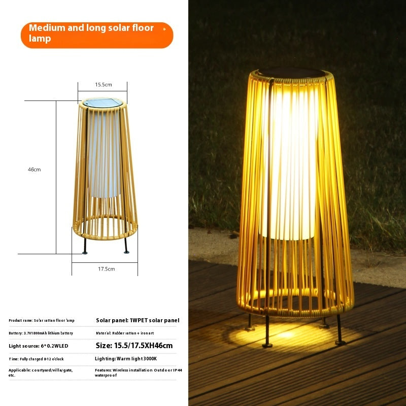 SolarLume® – Solarbetriebene Outdoor Laterne im Bambus-Look