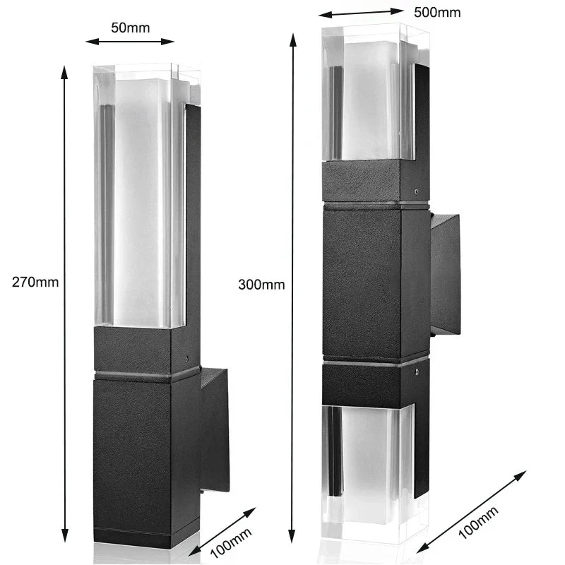 UrbanGlow - Stylische Minimalistische LED-Wandlampe aus Aluminium und Acryl