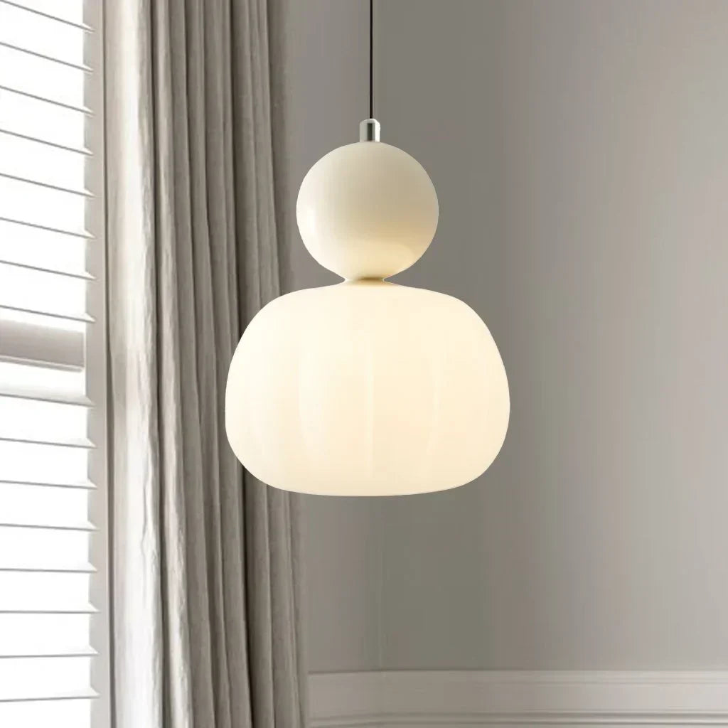 Decora - Art Deco Pendant Light in Cream – Elegant Hanging Light in Bauhaus Design