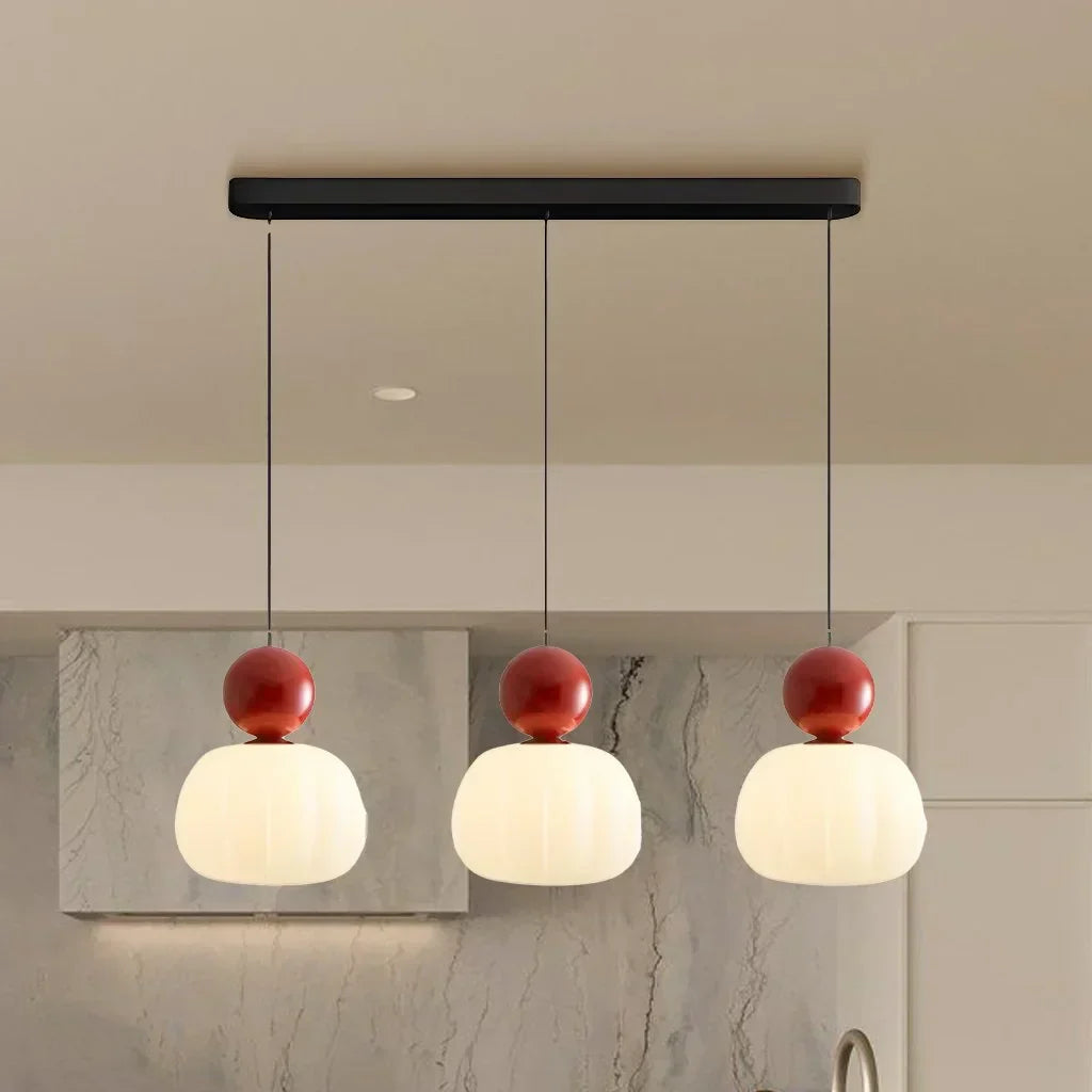 Decora - Art Deco Pendant Light in Cream – Elegant Hanging Light in Bauhaus Design