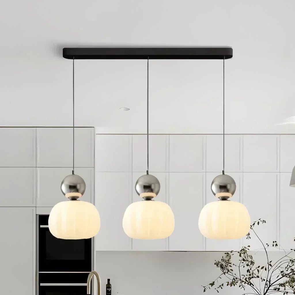 Decora - Art Deco Pendant Light in Cream – Elegant Hanging Light in Bauhaus Design