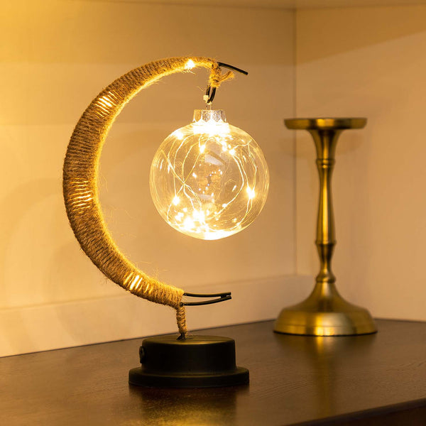 Lunara - Warme Glas-Mondlampe