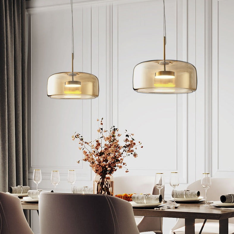 Auralis - Elegant glass pendant light for modern rooms