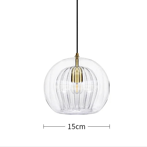 Crystora - Elegant pendant lamp made of glass with crystal details