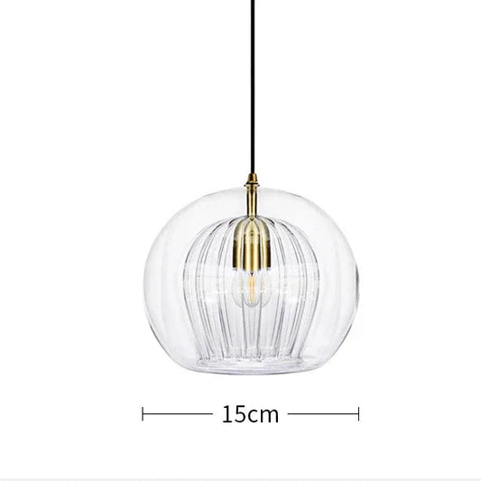 Crystora - Elegant pendant lamp made of glass with crystal details
