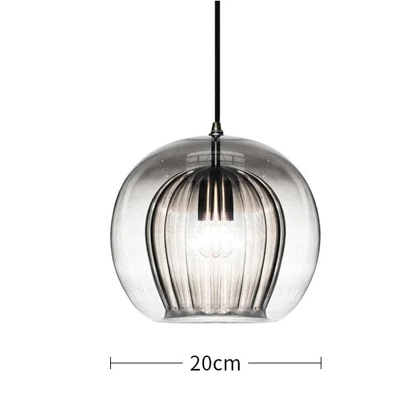 Crystora - Elegant pendant lamp made of glass with crystal details