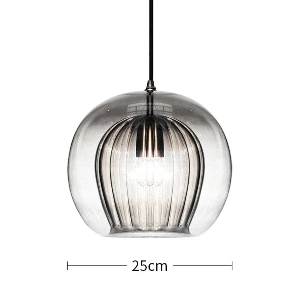 Crystora - Elegant pendant lamp made of glass with crystal details