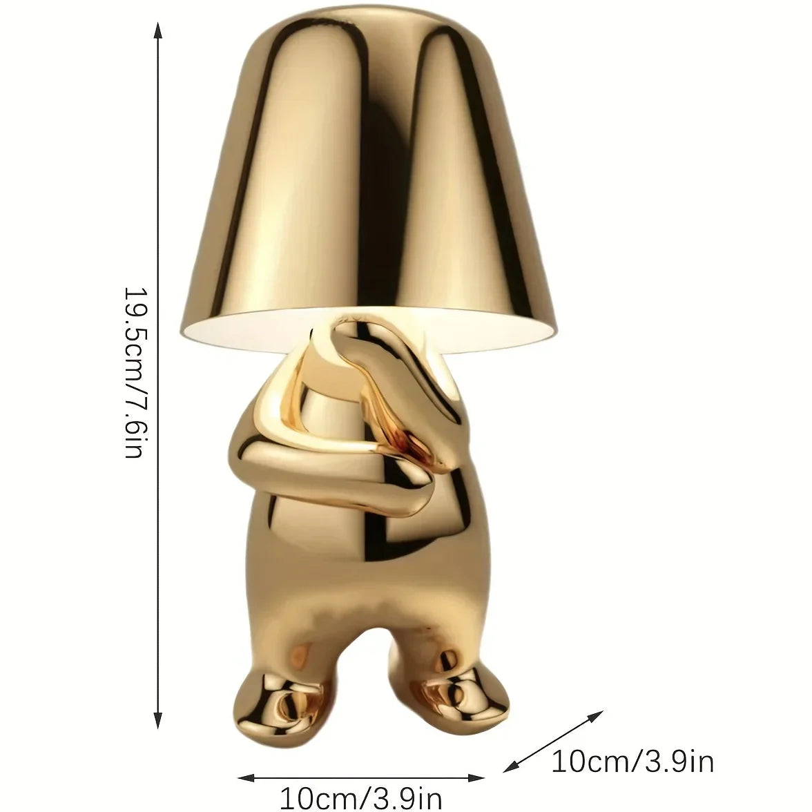 GoldenGrace - Golden Statue Tischlampe