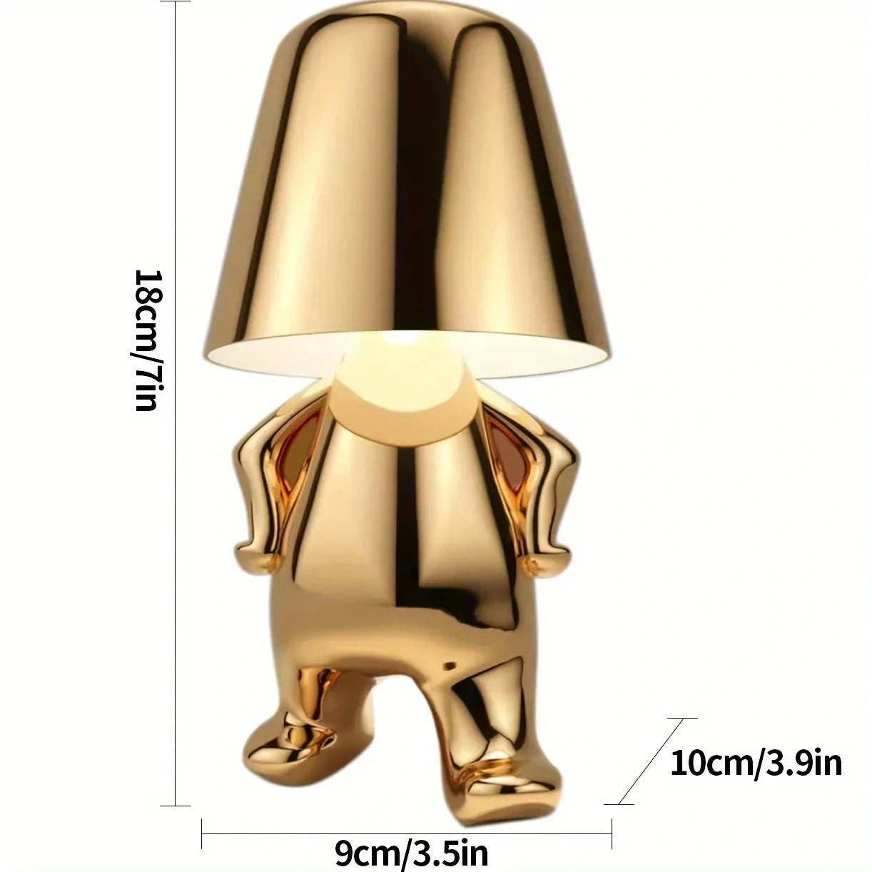 GoldenGrace - Golden Statue Tischlampe