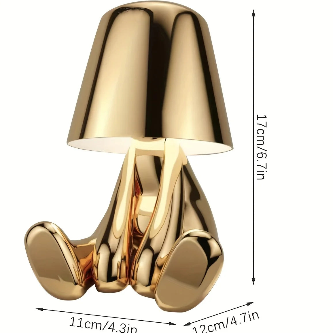 GoldenGrace - Golden Statue Tischlampe