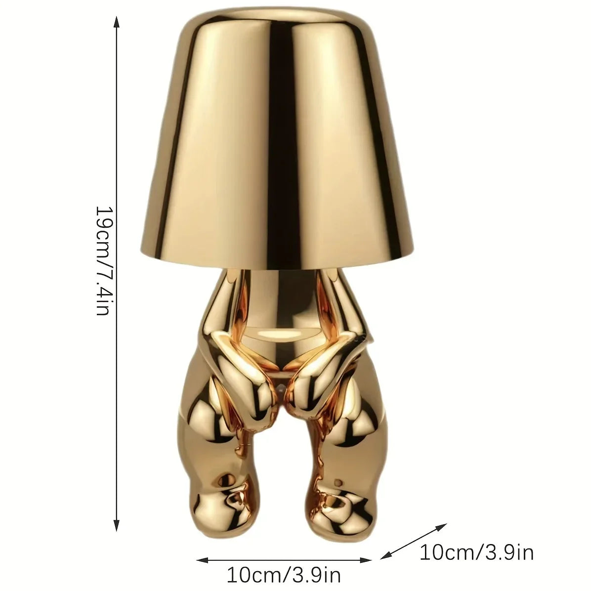 GoldenGrace - Golden Statue Tischlampe