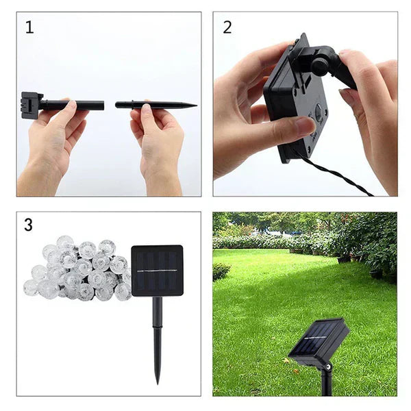 Twirly – Waterproof Outdoor String Lights with Solar Power