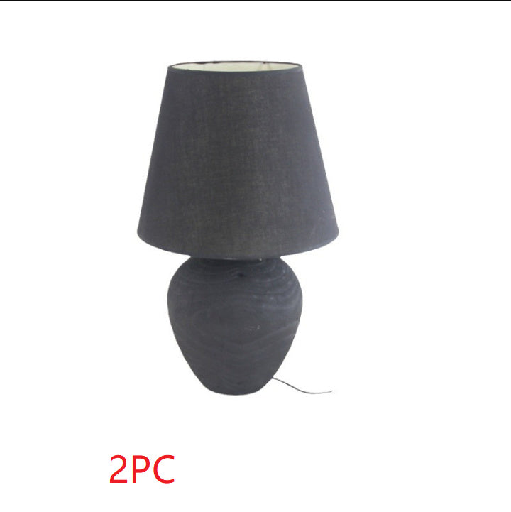 Luminora - Handmade Wood Table Lamp in Black – Elegant Table Light for Stylish Room Decoration
