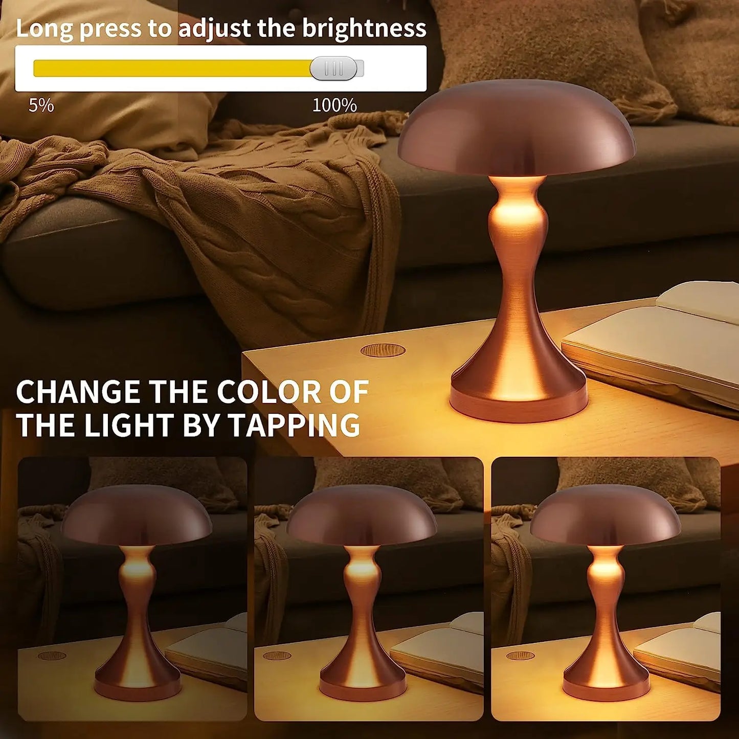 MidnightGlow - Night Lamp Reading Lamp with Dimming Function