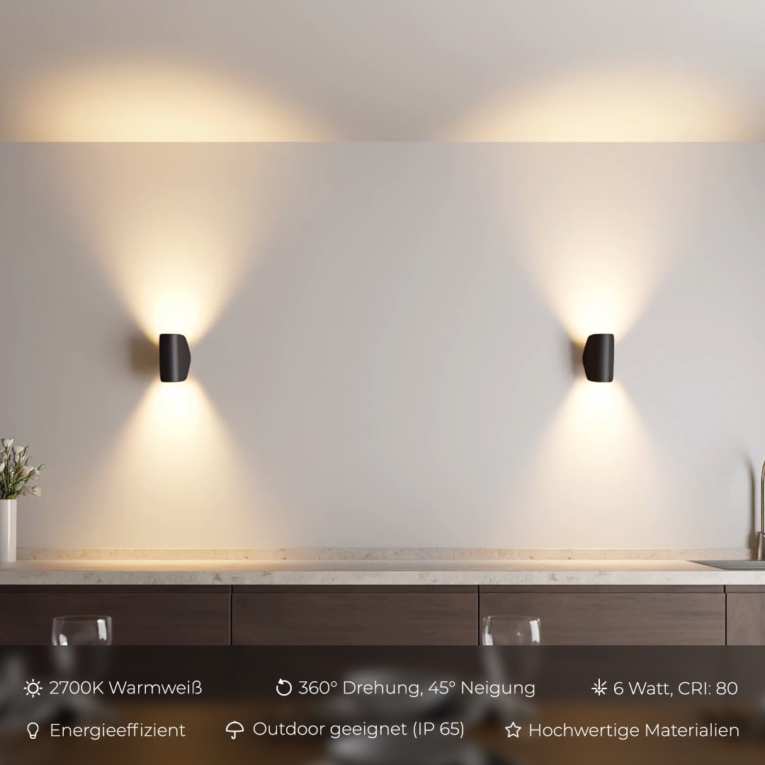 AstraBeam - Outdoor LED Wall Lamp with Warm Light