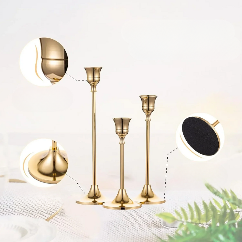 Träumende Lichter - Goldene Kerzenhalter für eine romantische Atmosphäre