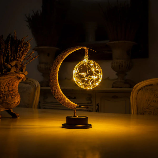 Lunara - Warme Glas-Mondlampe