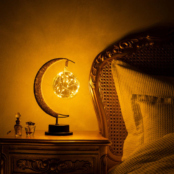 Lunara - Warme Glas-Mondlampe