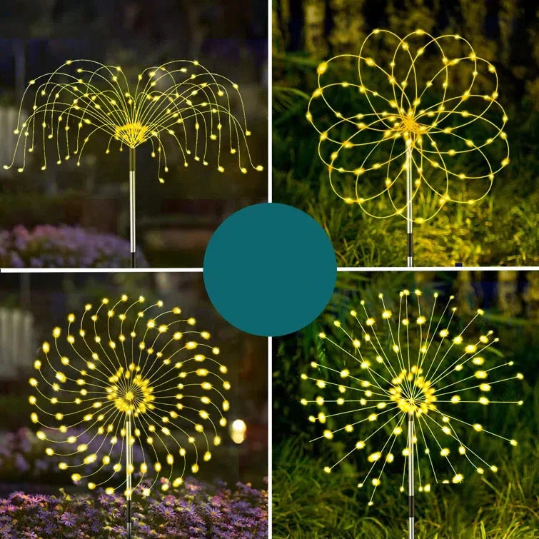 Soleil – Solar lights in fireworks design for magical garden evenings