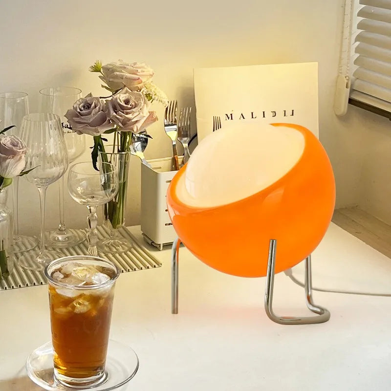 ArdenLight - Medieval table lamp made of glass and stainless steel with dimming function and 3-color LED