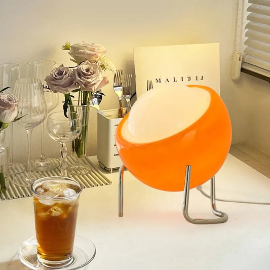 ArdenLight - Medieval table lamp made of glass and stainless steel with dimming function and 3-color LED