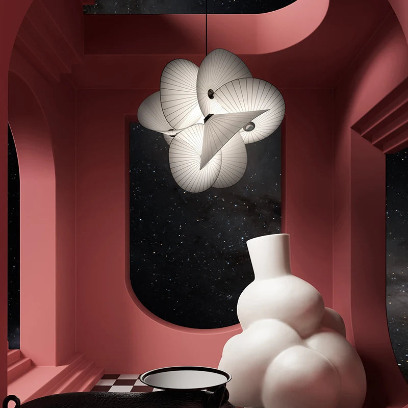 Modari - Modern ceiling pendant light made of fabric and metal – Minimalist design for elegant rooms