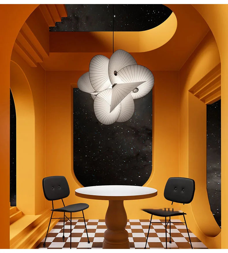 Modari - Modern ceiling pendant light made of fabric and metal – Minimalist design for elegant rooms