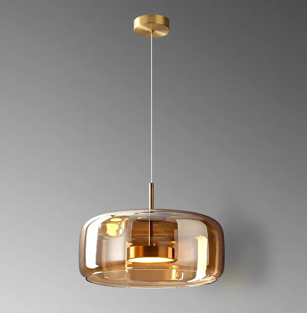 Clarea - Modern glass pendant lamp with adjustable height – Elegant light source for any room
