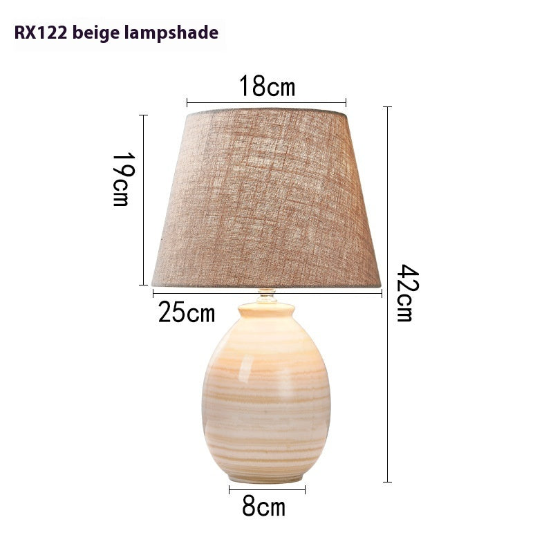 TaoLight - Modern Ceramic Table Lamp in Chinese Design for Bedroom and Desk – Minimalist Nightstand Lamp