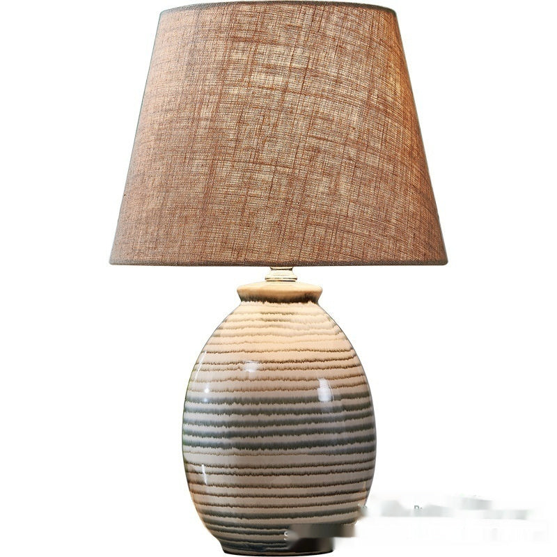 TaoLight - Modern Ceramic Table Lamp in Chinese Design for Bedroom and Desk – Minimalist Nightstand Lamp