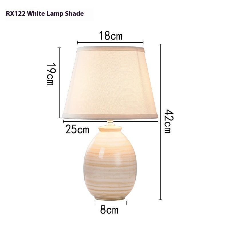 TaoLight - Modern Ceramic Table Lamp in Chinese Design for Bedroom and Desk – Minimalist Nightstand Lamp