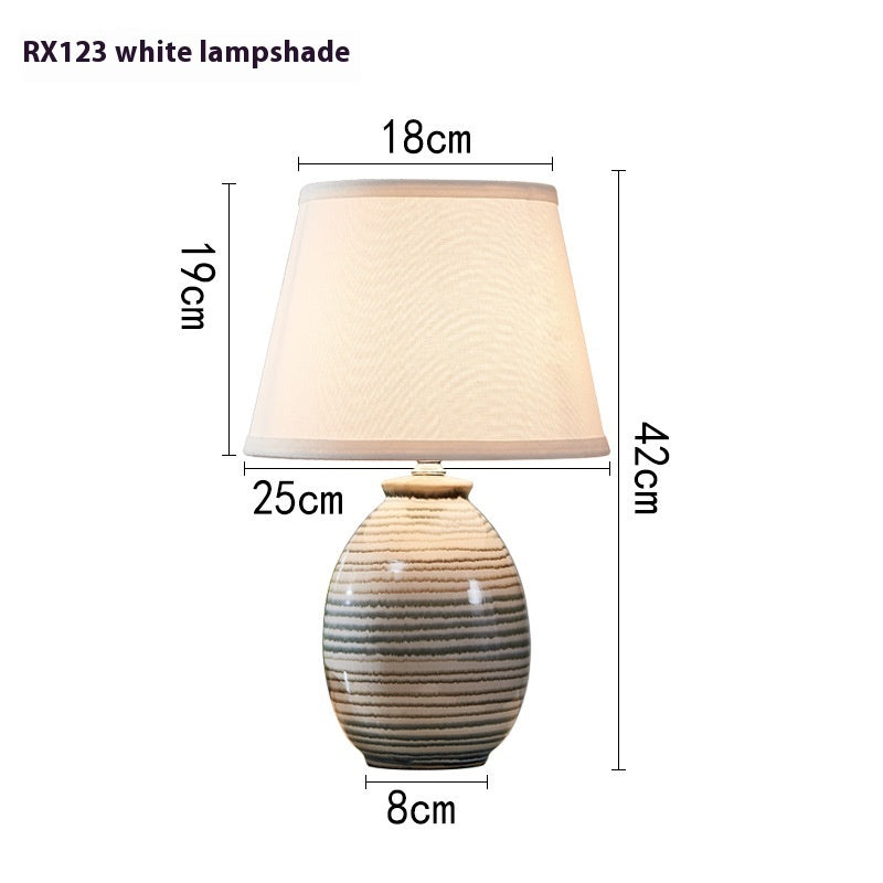 TaoLight - Modern Ceramic Table Lamp in Chinese Design for Bedroom and Desk – Minimalist Nightstand Lamp