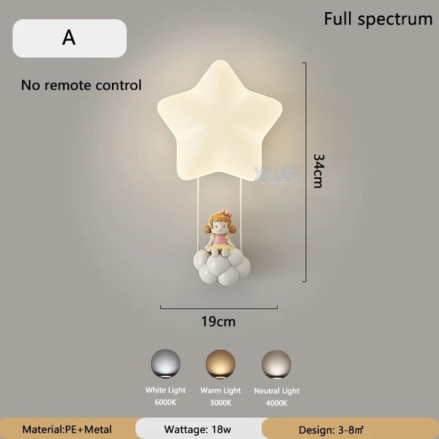 DreamGlow - Modern Star Light Children's Lamp with 3 Color Temperatures