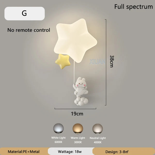 DreamGlow - Modern Star Light Children's Lamp with 3 Color Temperatures