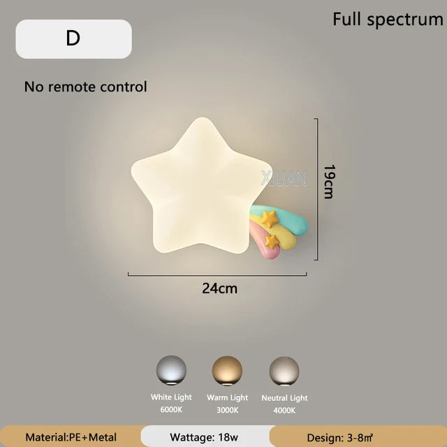 DreamGlow - Modern Star Light Children's Lamp with 3 Color Temperatures