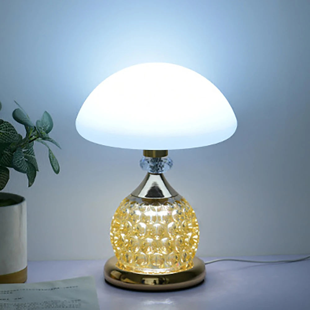 LumoMush - Modern bedside lamp with stepless dimming function in mushroom design