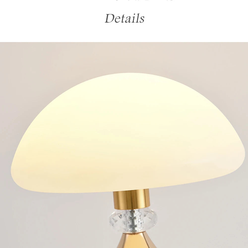 LumoMush - Modern bedside lamp with stepless dimming function in mushroom design