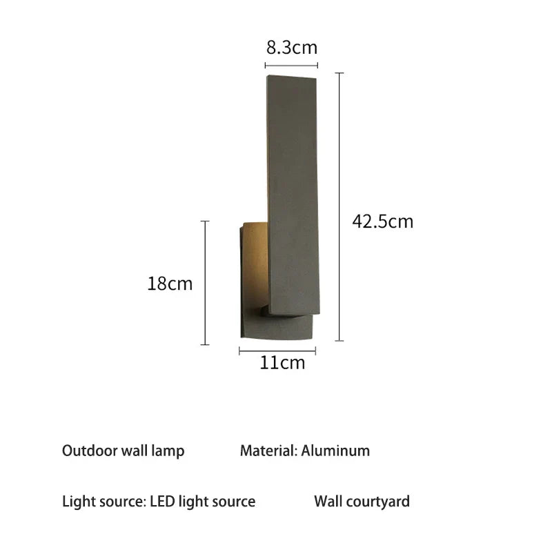 EcoScape - Elegante und Wasserdichte Minimalistische Wandleuchte