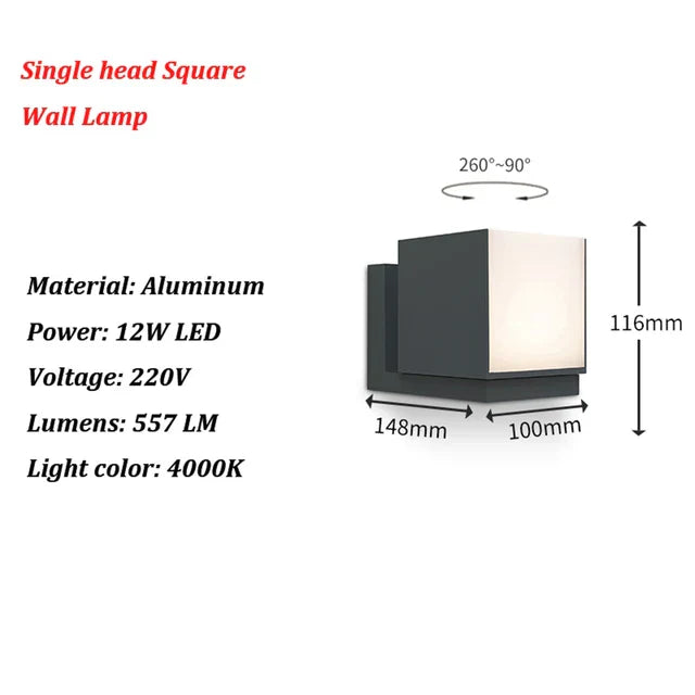GlowGuard - Moderne LED-Wandlampe für Außenbereiche